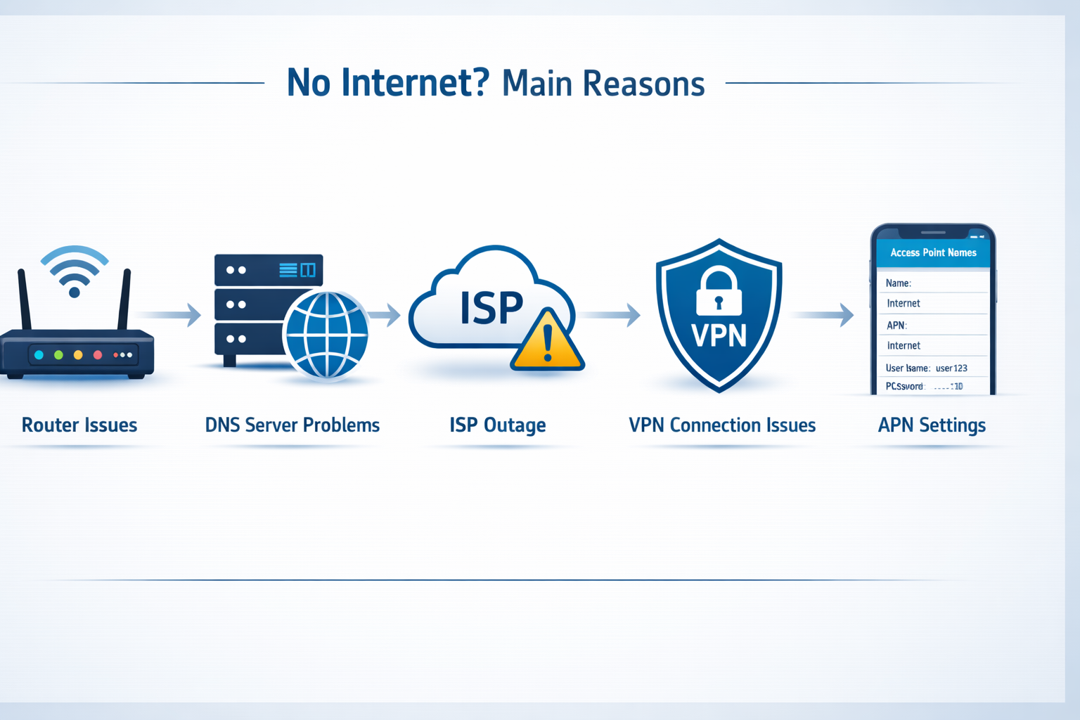  Internet Connected But No Internet होने के मुख्य कारण