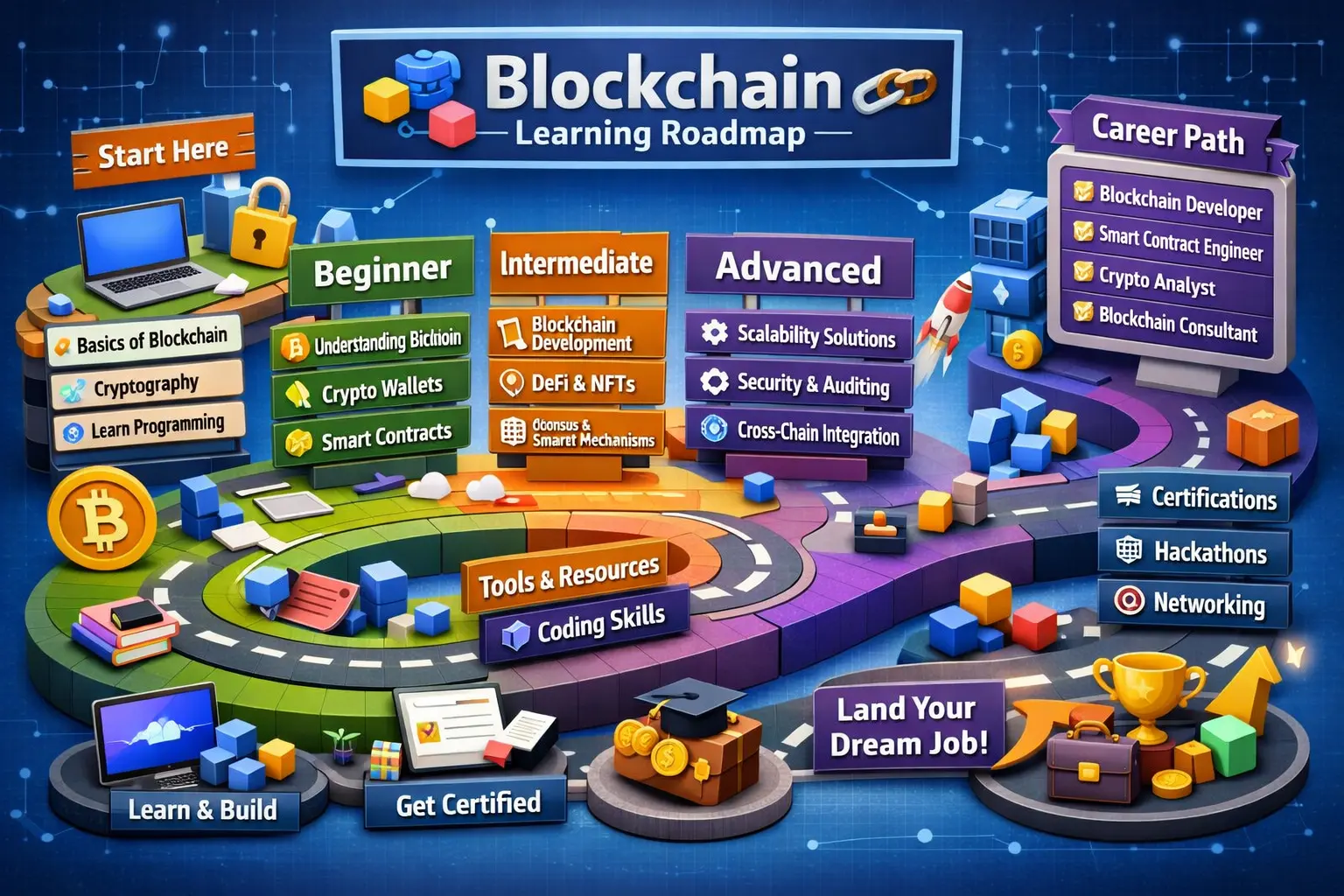 Blockchain सीखने के लिए क्या चाहिए? (Beginner → Pro Roadmap)