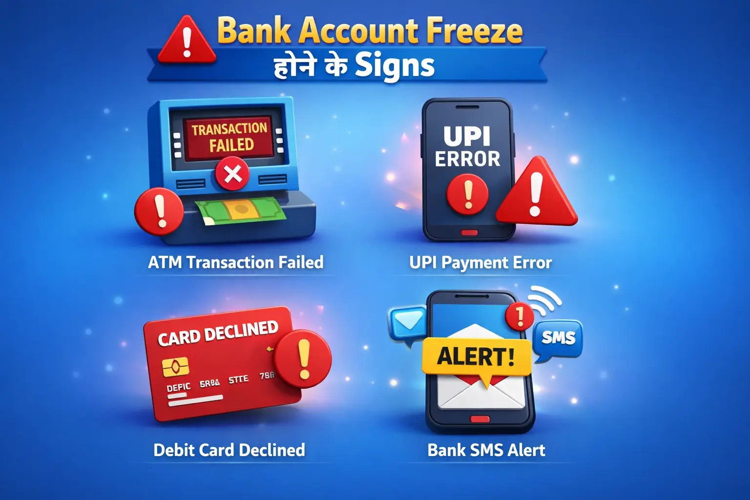 Bank Account Freeze होने के Signs