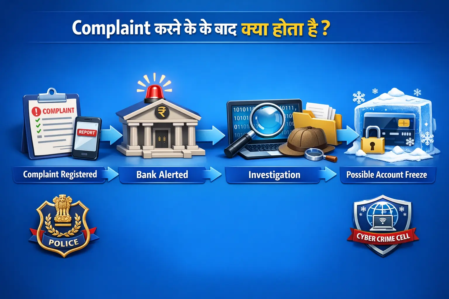 Complaint करने के बाद क्या होता है?