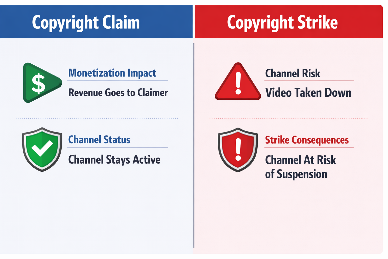Copyright Claim vs Copyright Strike (Difference)