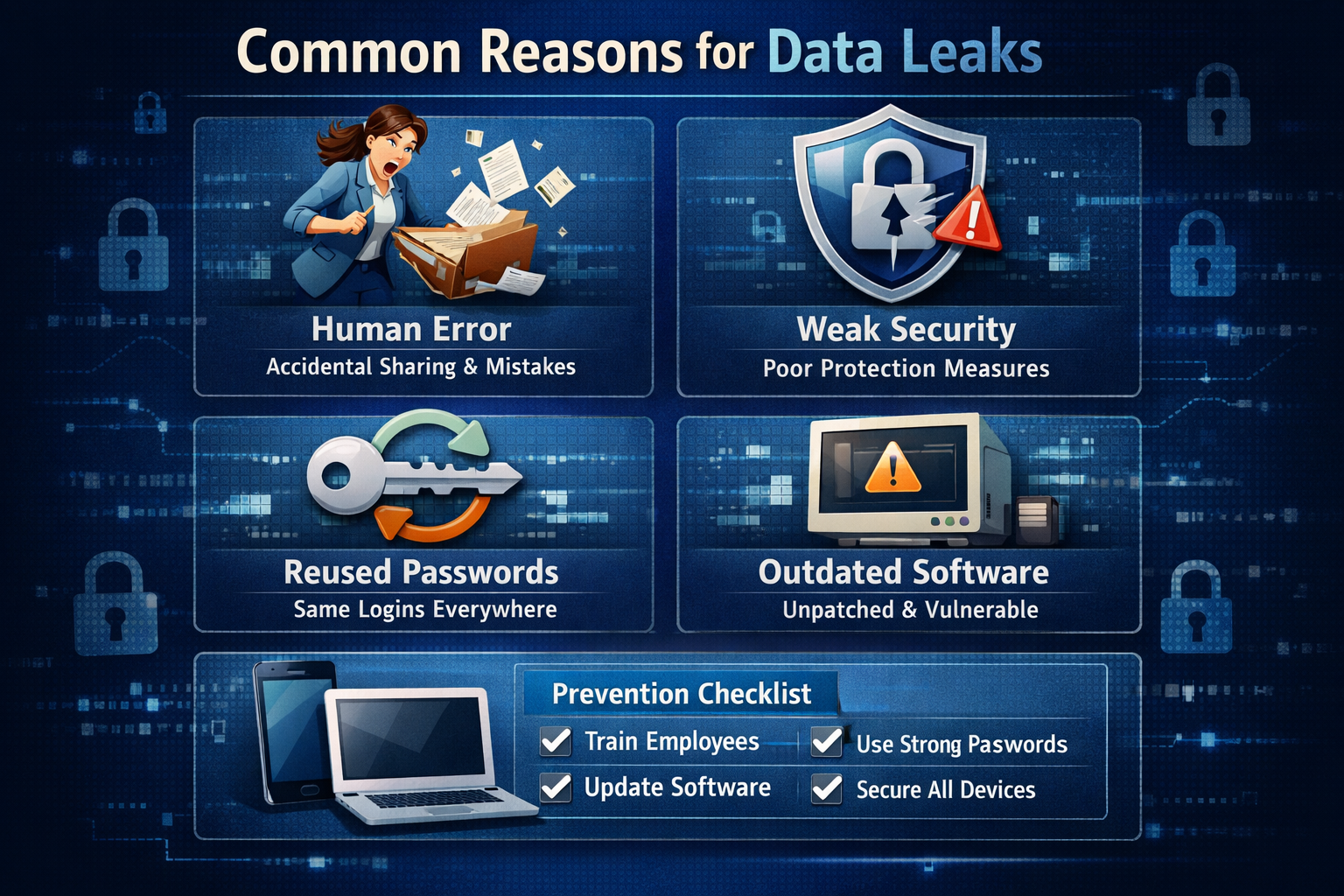 Data Leak के Common Reasons