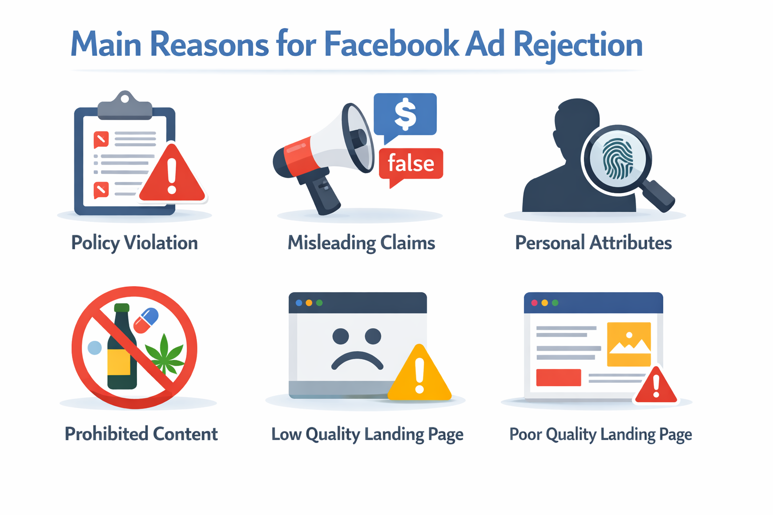Facebook Ads Rejected होने के Main Reasons