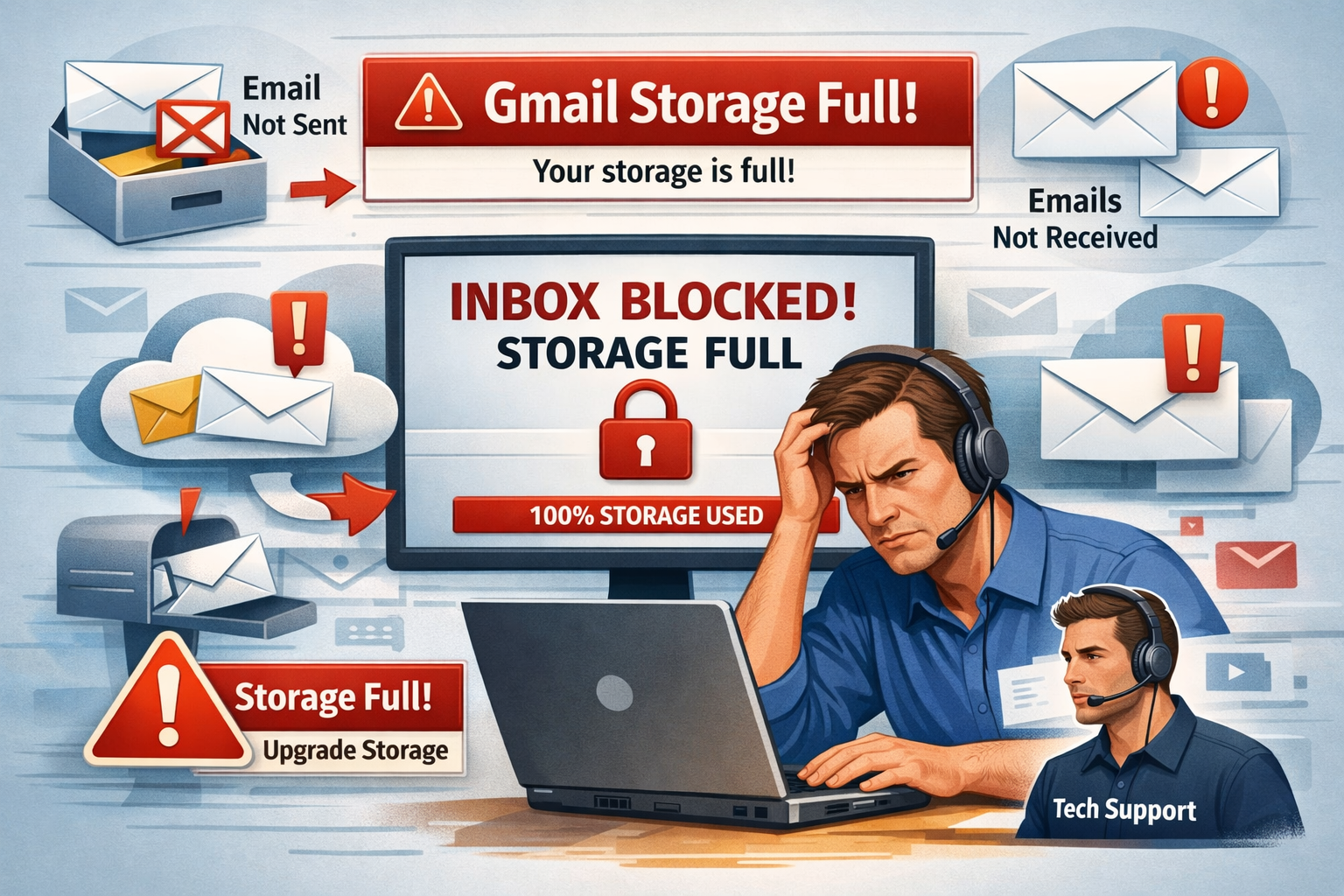 Gmail Storage Full होने के नुकसान