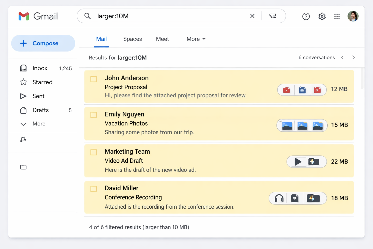 Gmail में Large Email कैसे ढूंढें