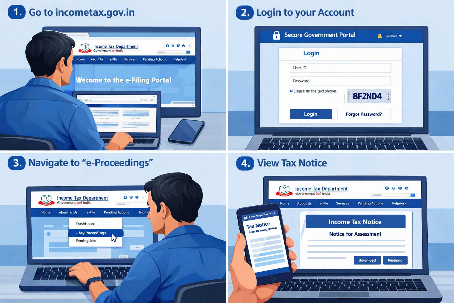 Income Tax Notice कैसे Check करें