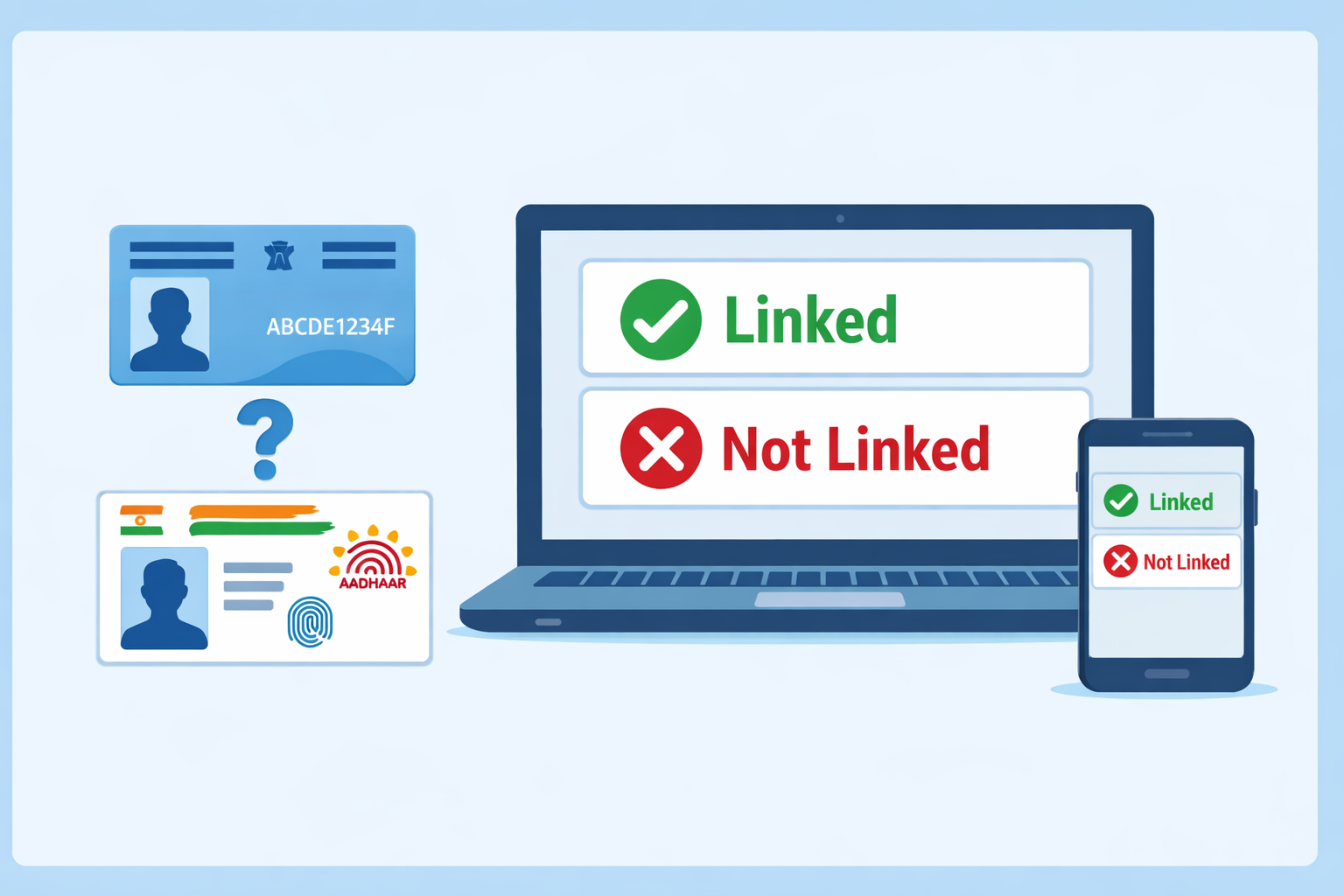 PAN Aadhaar Linked है या नहीं कैसे पता करें