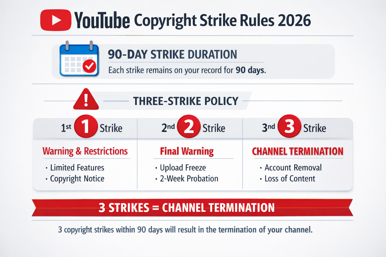 YouTube Copyright Strike के Rules (2026 Update)