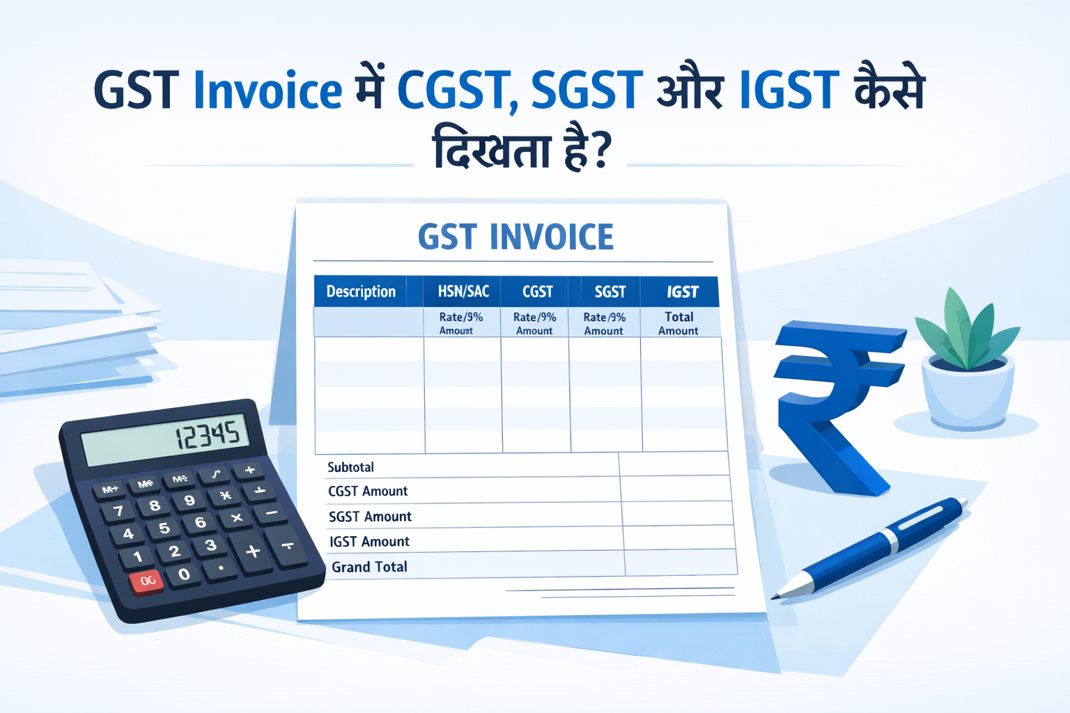 GST Invoice में CGST, SGST और IGST कैसे दिखता है