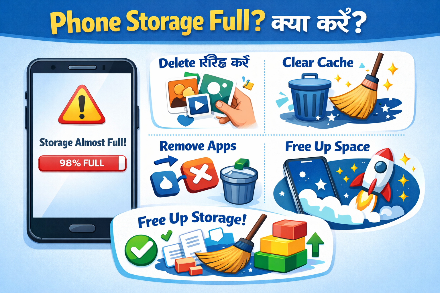 Phone Storage Full होने पर क्या करें