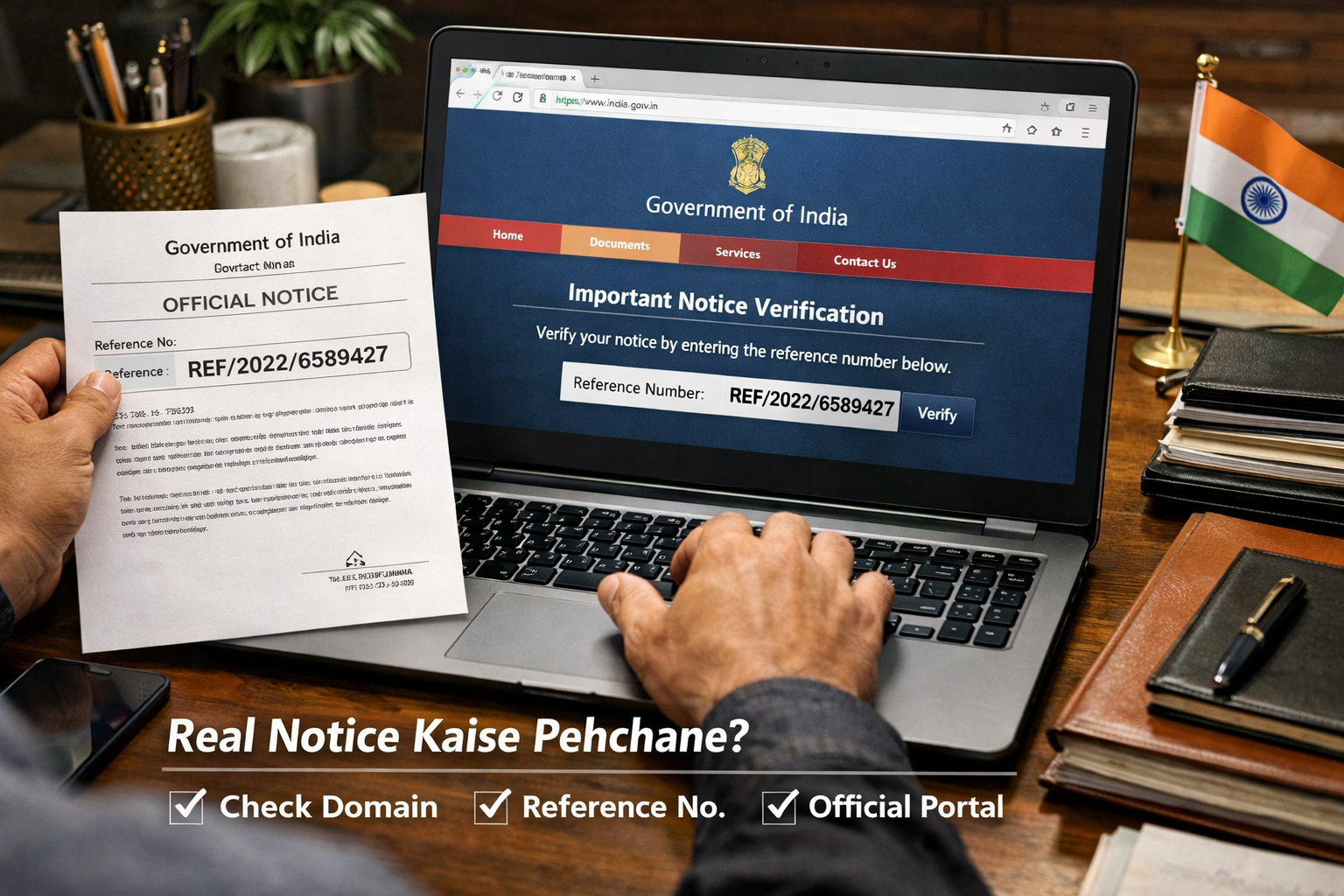 Real Govt Notice की पहचान कैसे करें