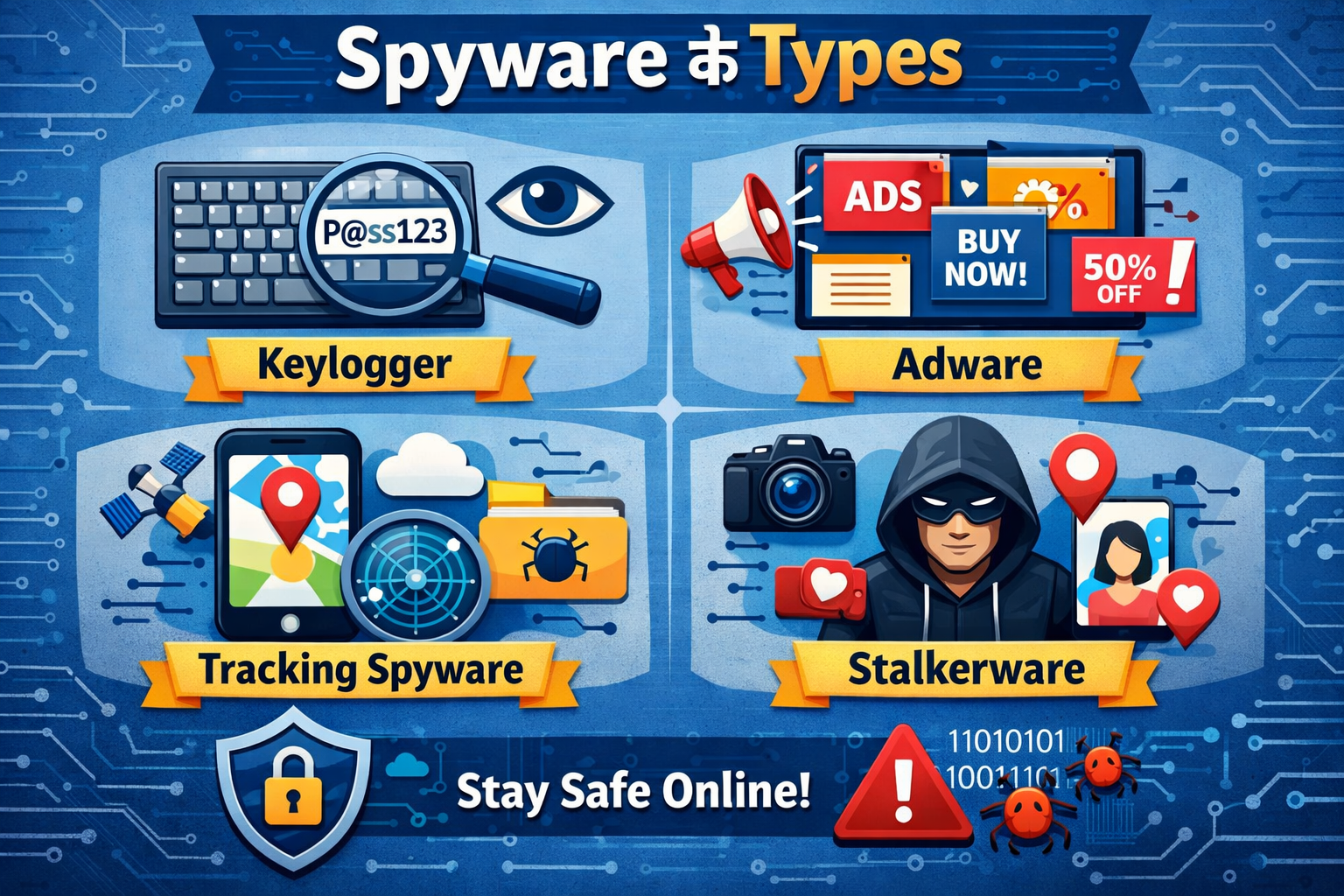 Spyware के Types