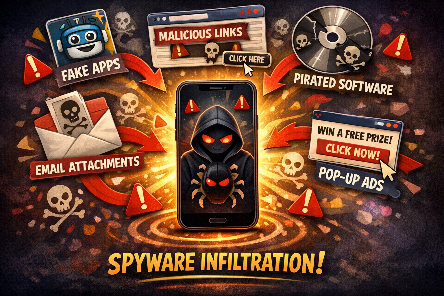 Spyware कैसे Device में आ जाता है